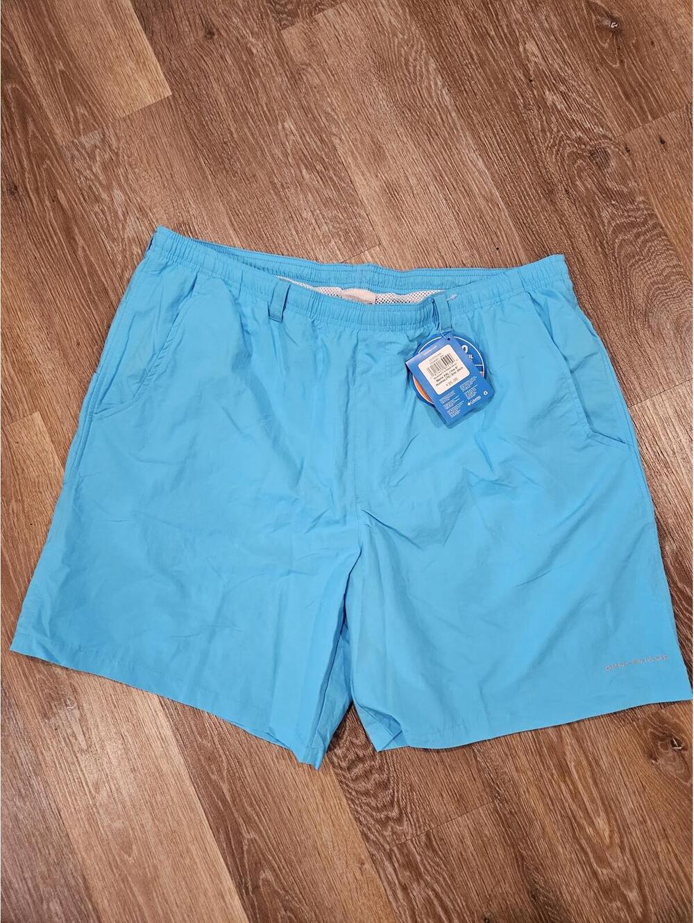 Columbia PFG Men's Fishing Shorts XXL Aqua Blue
